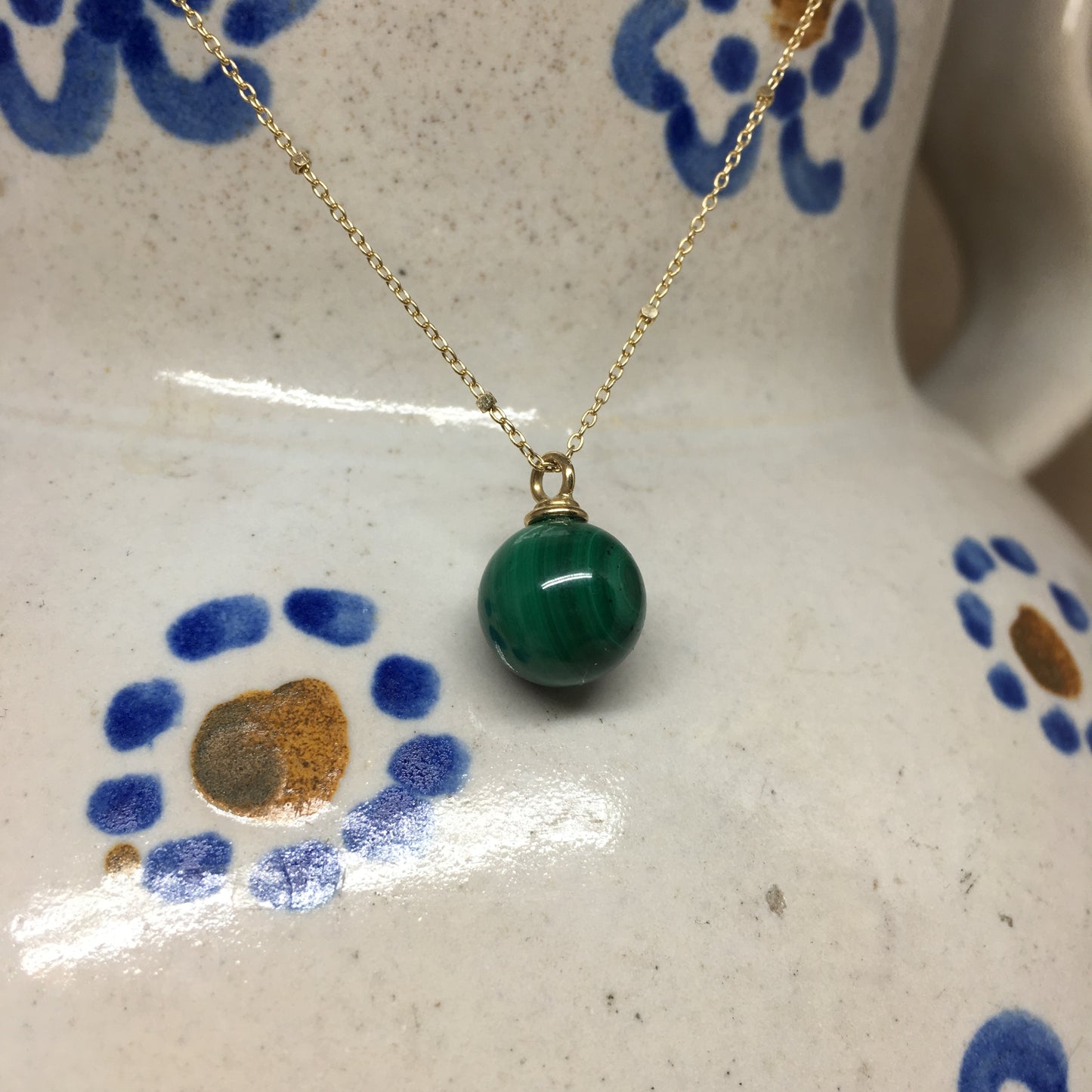 Round Malachite Necklace