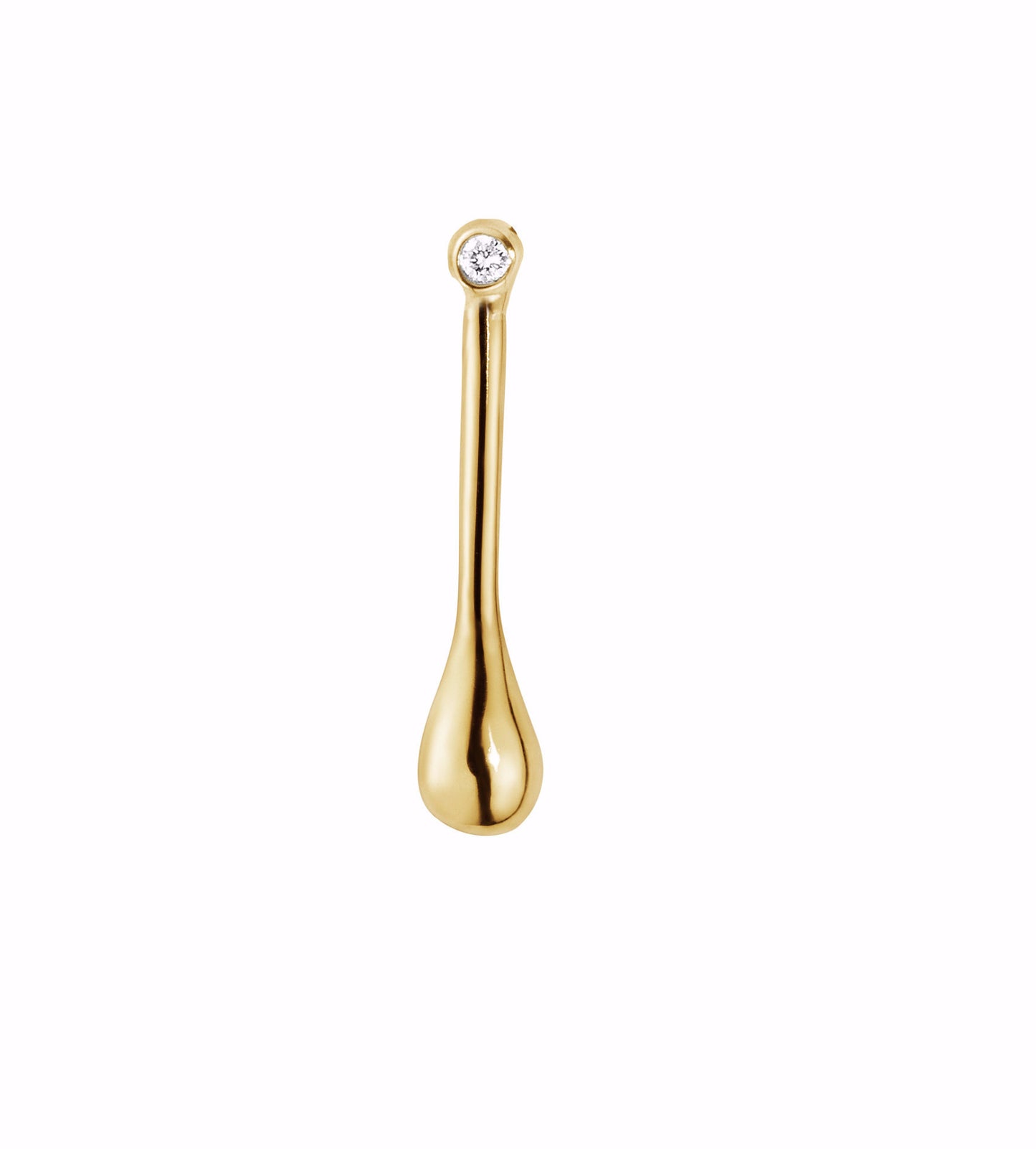 STEADY TEARDROP · EARRING · 18KT. GOLD W. DIAMOND